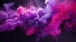 The fluid movement of majestic purple and vibrant cerise paints a picture of vibrant energy and alluring mystery, invoking a sense of enchanting allure.
