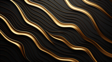 Wall Mural - luxury background vector with golden metallic decoration design