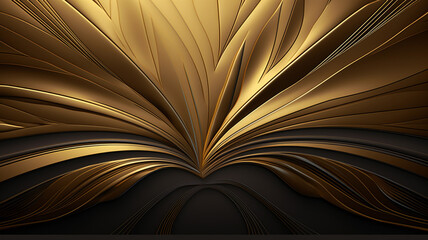 Wall Mural - luxury background vector with golden metallic decoration element
