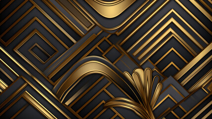 Wall Mural - luxury background vector with golden metallic decoration wallpaper