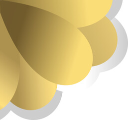 Wall Mural - Gold silver flower corner. Corner design element