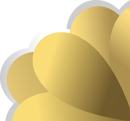 Wall Mural - Gold silver flower corner. Corner design element