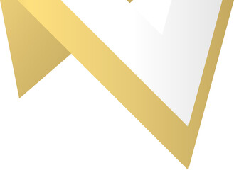 Wall Mural - Gold with silver stripe corner. Corner design element
