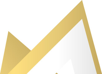 Wall Mural - Gold with silver stripe corner. Corner design element