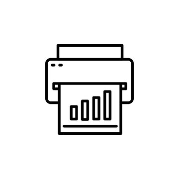 Business report outline icons, minimalist vector illustration ,simple transparent graphic element .Isolated on white background