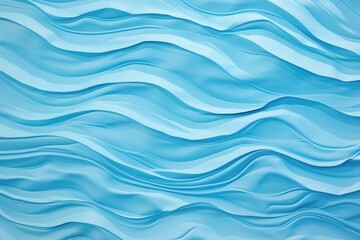 Poster - abstract blue background with smooth lines in it. 3d rendering, Blue background texture, wavy sea color pattern, AI Generated