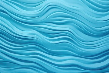 Poster - abstract blue background with smooth lines and waves. 3d rendering, Blue background texture, wavy sea color pattern, AI Generated