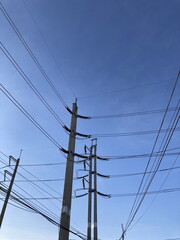 115-kilo-volt transmission line out going from high voltage substation