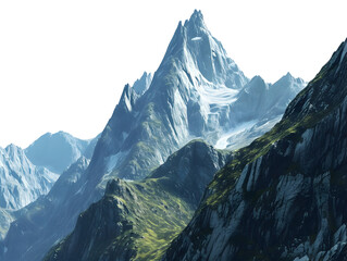 Wall Mural - mountain peak on transparent background
