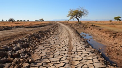 Poster - Separated water created dry land amidst.