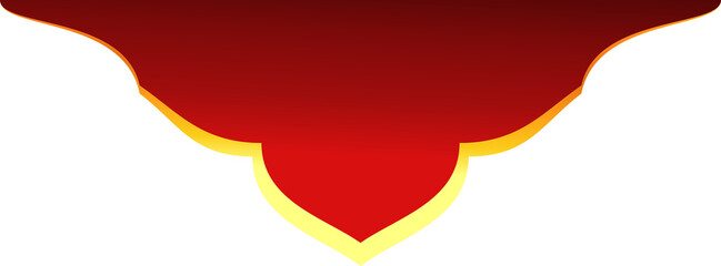 Wall Mural - Red gold header. Header design element