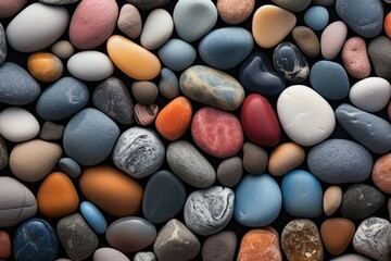 Aufkleber - A close-up photograph showcasing a bunch of rocks. This image can be used in various projects and designs
