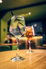 Wall Mural - Glass of cold gin tonic