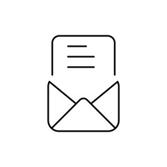 Poster - email document thin outline icon for website or mobile app