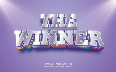 Poster - The winner 3D editable text style effect	
