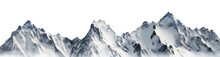 Picturesque Landscape With Majestic Mountain Peaks, Cut Out