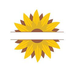 Half Sunflower,Flower , Monogram,Sunflower silhouette, Floral,Sunflower SVG,Sunflower with Butterfly cut file,Sunflower with brid bundle.sunflower svg