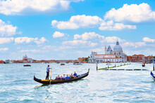 Grand Canal With Santa Maria Della Salute Basilica In Venice Italy