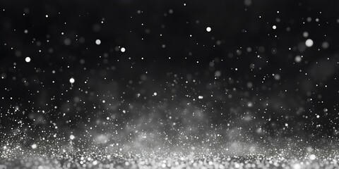 Aufkleber - Texture background abstract black and white or silver Glitter and elegant for Christmas. Dust white. Sparkling magical dust particles. Magic concept. Abstract background with bokeh eff : Generative AI