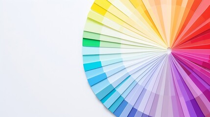Poster - Rainbow pastel colors on white background. Light refraction effect : Generative AI
