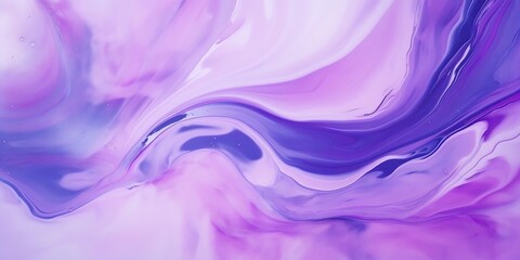 Wall Mural - Abstract fluid art background light purple and lilac colors. Liquid marble. Acrylic painting on canvas with violet shiny gradient. Alcohol ink backdrop with pearl wavy pattern. : Generative AI