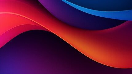 Leinwandbilder - Dark grainy color gradient wave background, purple red yellow blue green colors banner poster cover abstract design, black copy space. : Generative AI
