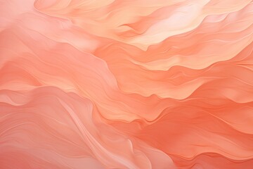 Poster - Abstract swirling texture in peach hues, mimicking soft, delicate fuzz