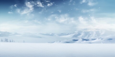 Aufkleber - Winter background of snow and frost with free space for your decoration. : Generative AI
