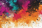 Fototapeta Tęcza - Colorful Abstract art. Colorful Paint Splashes. Abstract Colorful Geometric Design Background with Splattered Paint. Abstract Multi Colored Background. 