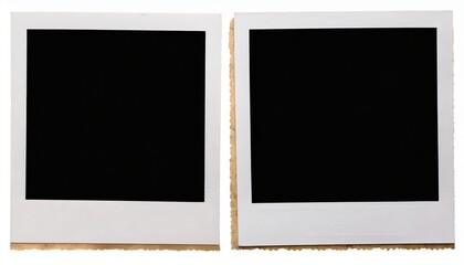 Poster - polaroid photo frame both sides isolated on white