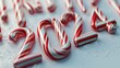 2024 text in candy cane shape, happy new year 2024