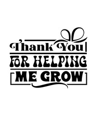 Wall Mural - thank you for helping me grow svg