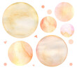 peach fuzz pattern with watercolor spheres