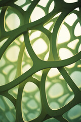 Poster - Abstract patterns inspired by sustainability enveloping a person, symbolizing the serene and eco-conscious qualities of sustainable design.
