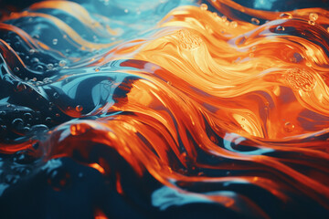 Aufkleber - Cascading waves of dynamic liquid crystals with 3D effects, forming a visually vibrant and harmonious composition.
