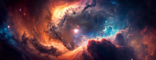Wall Mural - Starry outer space background texture .Mystical beautiful space.
