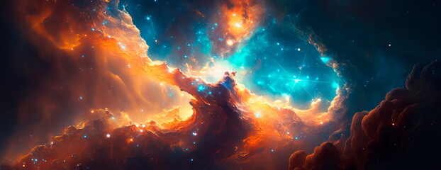 Wall Mural - Starry outer space background texture .Mystical beautiful space.
