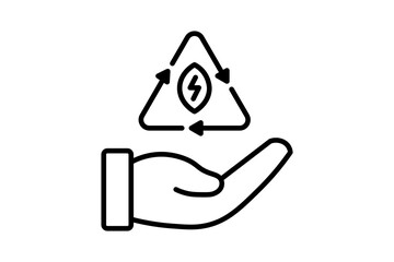 Poster - energy conservation icon. icon related with energy and technological development . line icon style. Simple vector design editable