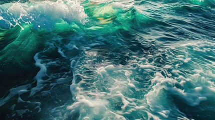 Poster - Blue green surface of the ocean