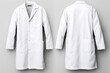© Valentin - Medical front and back white coat mockup, isolated