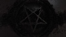 Pentagram Wicca Star Esoteric Occult Spiritual And Black Magic Symbol. Pentacle Neon Star Amulet Satanic Pentagram