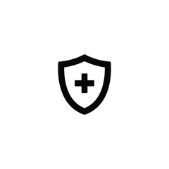 Poster - shield medical insurance icon vector for web site computer and mobile app