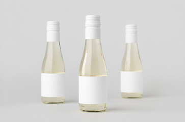 Wall Mural - Small white wine bottle mockup. Burgundy, alsace, rhone shape.