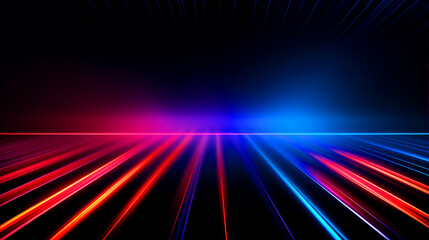 Wall Mural - Colorful glowing neon lines background - ai generative