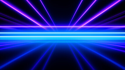 Wall Mural - Colorful glowing neon lines background - ai generative