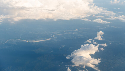 Poster - Aerial view of country road