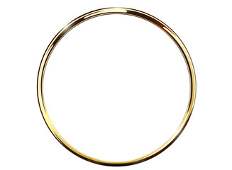 Abstract luxury golden ring isolated on transparent background. PNG light circles spotlight light effect. Gold color round frame