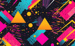 Back to the Future: Embracing Nostalgia with Retro Vibes. Retro 1980s or 90s trendy background pattern. 