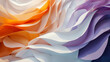 Abstract paper cut wavy background.