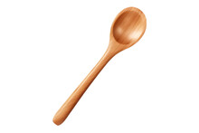 Wooden Spoon Isolated On Transparent Background